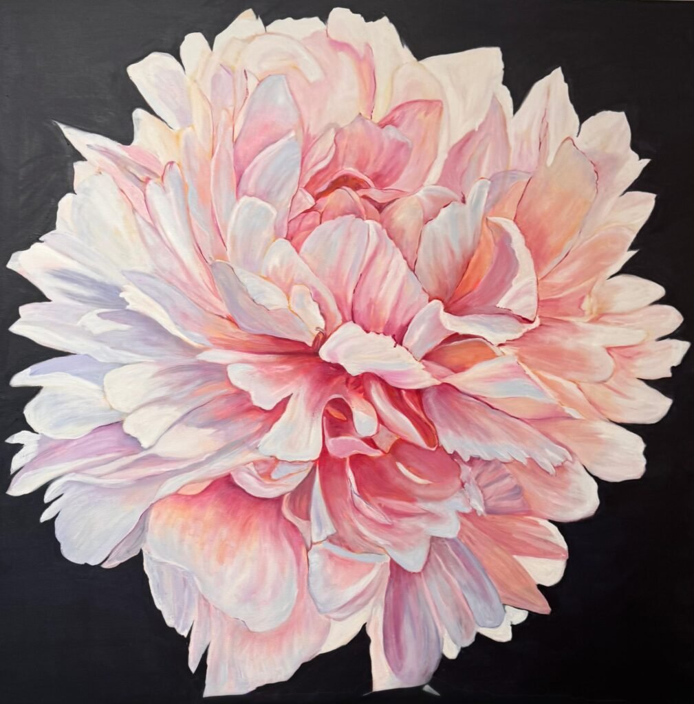 Cuadro de una flor al oleo