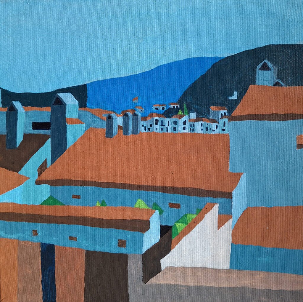 Cuadro titulado: Vista des del balcón